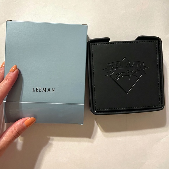 Leeman Black Del Mar Racing Tuscany Coaster Set - Picture 1 of 10